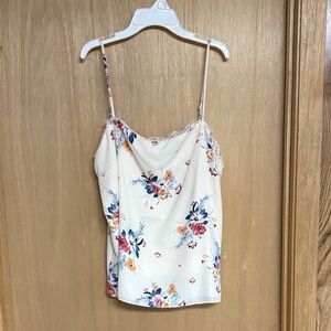 Socialite XL Zebrina is Floral Camisole in Ivory Teal